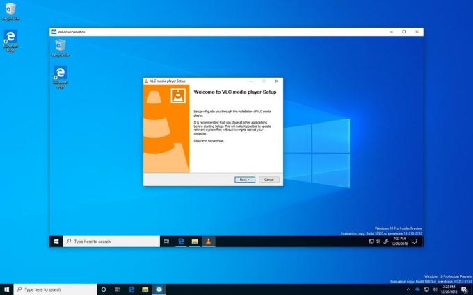 Pavasara atjauninātu versiju Windows 10: Windows Sandbox