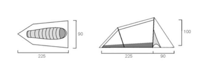 Example single telts izmēri cm