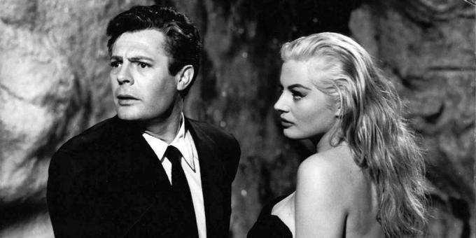 Kadrs no Federiko Fellīni filmas "La Dolce Vita"