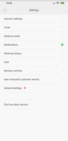 Xiaomi Mi Robot Vacuum: iestatījumi