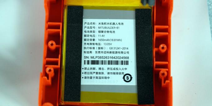 Xiaomi Mitu Celtnieks DIY: akumulators