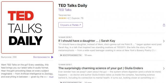 Interesanti aplādes: TED Talks Ikdienas