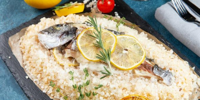Krāsns zivju recepte: dorado sālī