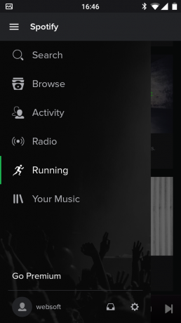 Spotify Running Spotify kustības