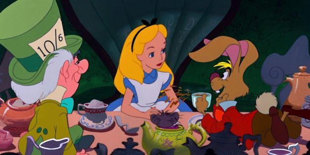 Kadrs no animācijas filmas "Alice in Wonderland" 1951
