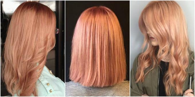 Modes matu krāsa: rozā un medus blondīne
