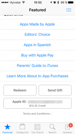 Kā papildināt uz ASV Apple ID līdzsvaru