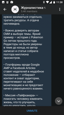 telegrammu android: tumši tēmu