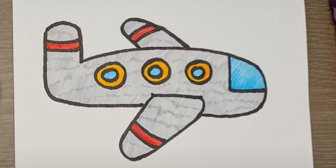 Kā uzzīmēt lidmašīnu: lidmašīnas zīmēšana ar flomāsteriem