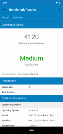 Pārskatiet Nokia 6.1 Plus: Akumulatora tests
