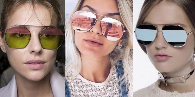 Sieviešu saulesbrilles ar divām lēcām 