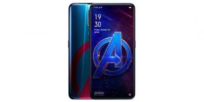 Smartphones OPPO: veltīta pirmizrāde jaunākais "Avengers» OPPO F11 Pro ir ne tikai tematisku aizmugures paneļa dizains, bet arī, lai segtu vairogu Captain America šajā komplektā