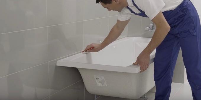 vannu uzstādīšana ar rokām: Izmēģiniet un noteikt vannu
