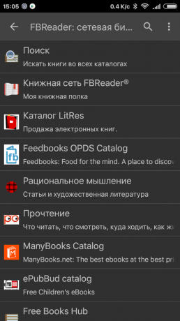FBReader: tīkla bibliotēka