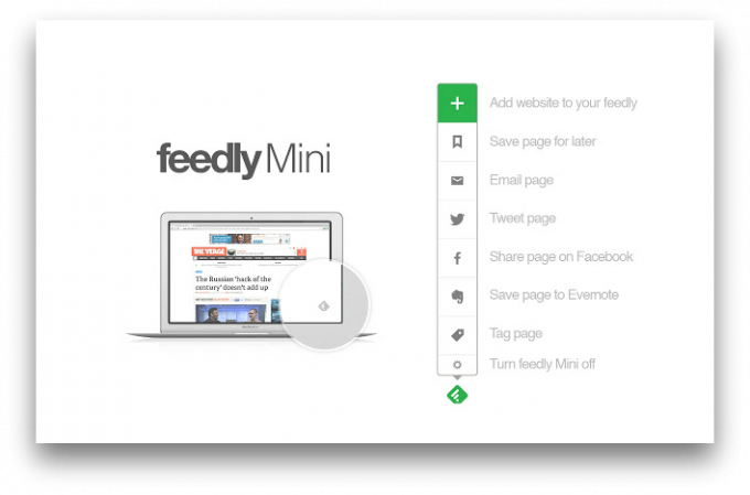 Feedly Mini - Chrome paplašinājumu ērtai lietošanai Feedly