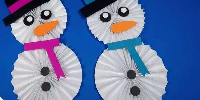Kā veikt sniegavīru ar rokām no papīra