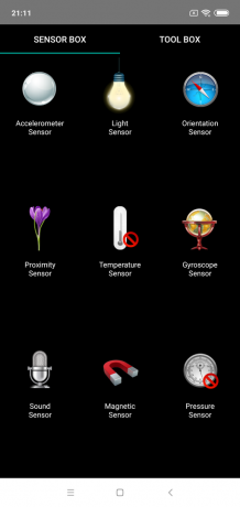 Pārskats Xiaomi Mi 8 Lite: sensori