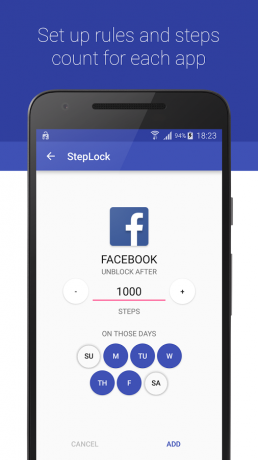 StepLock: norma soļi, lai atbloķētu Facebook