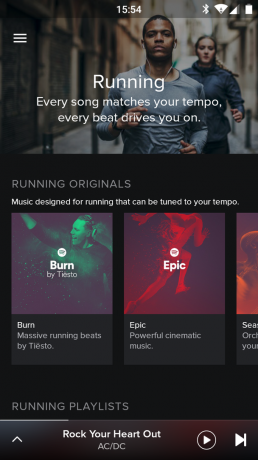 Spotify Running sarakstu
