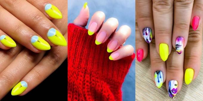 Modes Nails 2019: neona dzeltena