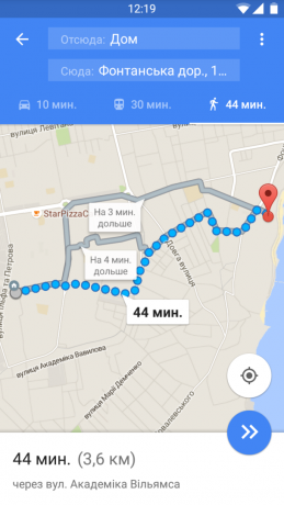 Google Maps, orientēties solis