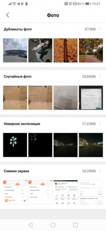 Xiaomi Cleaner Lite: meklēt fotogrāfijas