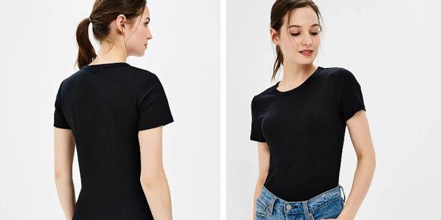 Pamatvielas sieviešu t-krekli no Eiropas Veikalos: Basic T-krekls ar apaļu kakla