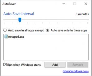 AutoSaver Windows automātiski saglabāt savu darbu