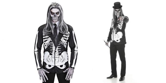 Kostīmu Halloween: Skeleton