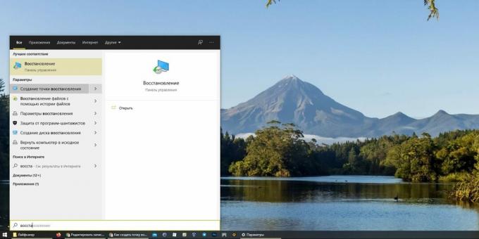 Windows 10 atjaunošanas punkts
