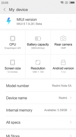Xiaomi redmi Piezīme 5a: programmatūra