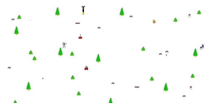 Klasiskās spēles Android un iOS: SkiFree