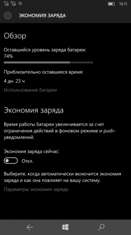 Lumia 950 XL: Conserve