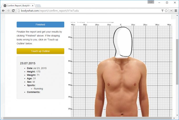 Virtuālā ķermeņa modeli BodyWHAT