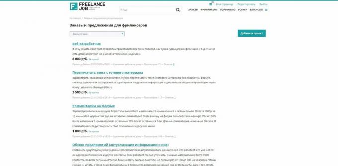 Bezmaksas ārštata apmaiņa iesācējiem: Freelancejob.ru