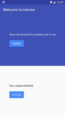 Inkwire - skrinsharing un attālo atbalstu Android