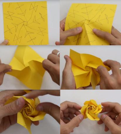 Kā padarīt papīra rožu Kawasaki
