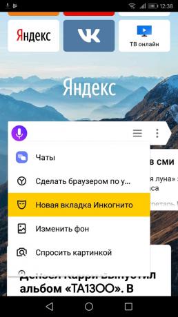 Kā ieslēgt inkognito režīmu "Yandex. pārlūkprogramma "