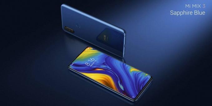 Mi MIX 3: priekšējie un aizmugures puses