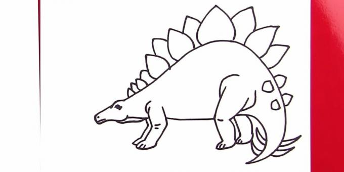 Kā uzzīmēt Stegosaurus