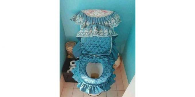 tualete dizains: audums zemesrags tualeti