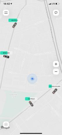 Karshering "Delimobil": uz kartē pieteikumā, atlasiet bezmaksas auto