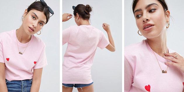 Sieviešu modes t-krekli no Eiropas Veikalos: Missguided T-krekls ar apaļu kakla izgriezumu