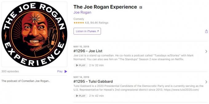 Interesanti podcast: Joe Rogans Experience