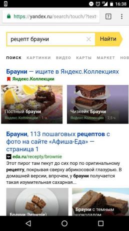 "Yandex": recepte meklēšanas iespējas