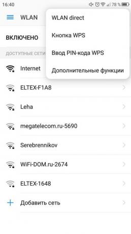 ShareIt. Sadaļa Wi-Fi (WLAN)