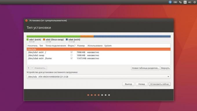Install Ubuntu nevis pašreizējo sistēmu manuālajā režīmā
