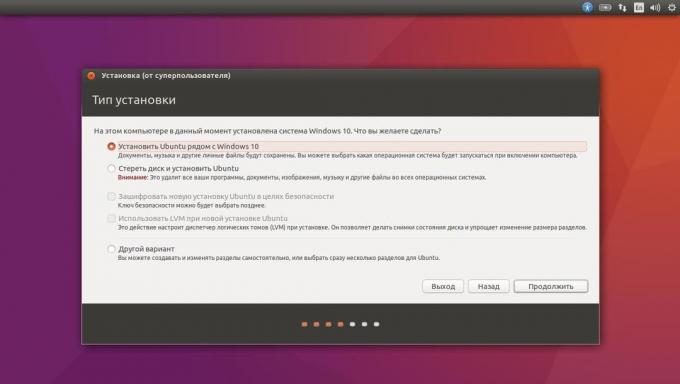 Install Ubuntu blakus pašreizējai sistēmai automātisko
