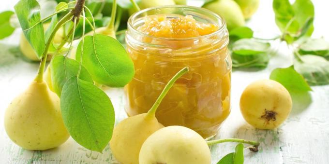Labākās receptes ar ingveru: ingvera-bumbieru ievārījumu